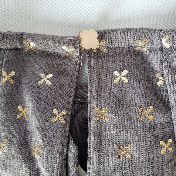 Catherine Malandrino Dress Gray Metallic Gold Peach Cap Sleeve Baby Girl 6-9 Mon - Picture 5 of 11